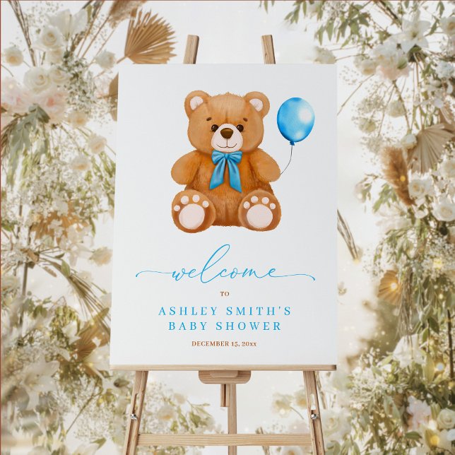 Vi kan bota väntan på Blue Boy Baby Shower-skyltni Poster (Skapare uppladdad)