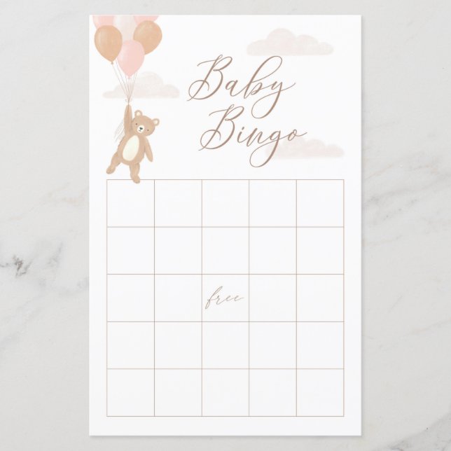 Vi kan btidigt vänta på babybabbljudet Bingo Game (Framsida)