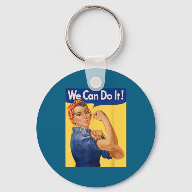 Vi Kan Det Rosie Riveter Feminist Nyckelring (Framsida)