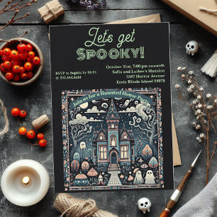 Vi kan få Spooky Haunted House Ghost och Ghoul Par Inbjudningar