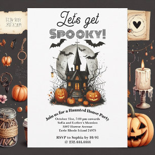 Vi kan få Webben om Spooky Haunted House Party Eer Inbjudningar