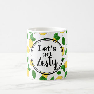Vi kan få Zety Funny Quote Lemon Clip art Mönste Kaffemugg