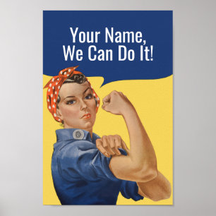 Vi kan göra det Anpassningsbarna Rosie the Riveter Poster