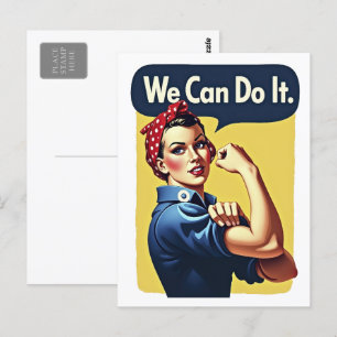 Vi kan göra det Berömd feminism Vykort