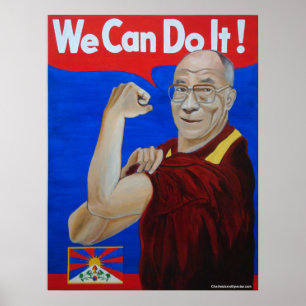 Vi kan göra det! - Dalai Lama affisch