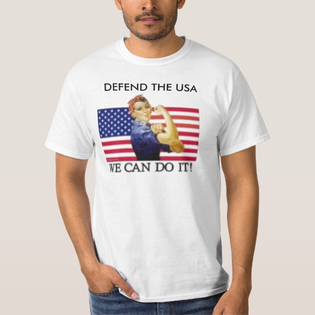 vi kan göra det, FÖRSVARAR USA Tee Shirt (Framsida)