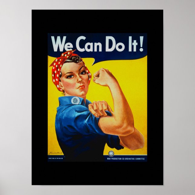 Vi kan göra det genom att Poster Riveter. (Framsidan)