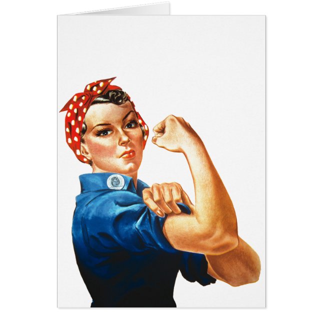 Vi kan göra det genom Riveter Women Power Hälsningskort (Framsidan)