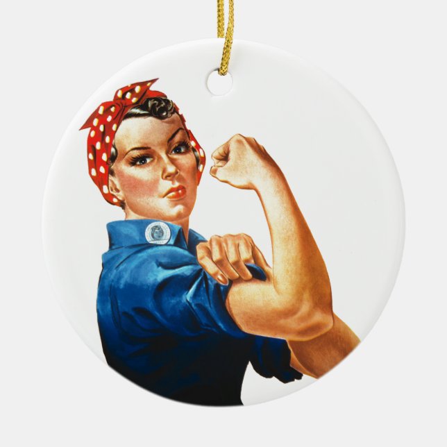 Vi kan göra det genom Riveter Women Power Julgransprydnad Keramik (Framsidan)