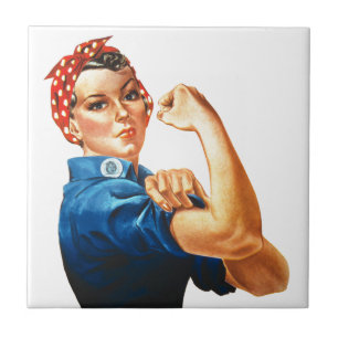 Vi kan göra det genom Riveter Women Power Kakelplatta