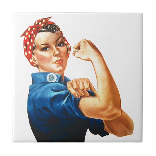 Vi kan göra det genom Riveter Women Power Kakelplatta (Framsidan)