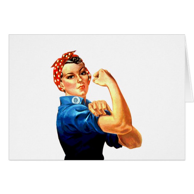 Vi kan göra det genom Riveter WWII-propaganda Hälsningskort (Framsidan Horizontal)