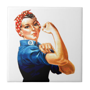 Vi kan göra det genom Riveter WWII-propaganda Kakelplatta