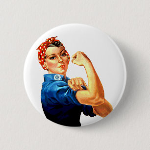 Vi kan göra det genom Riveter WWII-propaganda Knapp
