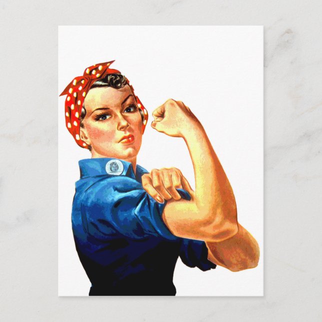 Vi kan göra det genom Riveter WWII-propaganda Vykort (Framsida)