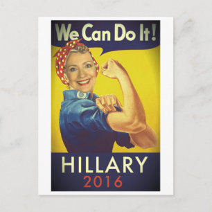 Vi kan göra det, Hillary för president! Vykort