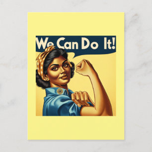 Vi kan göra det - indianska Rosie Riveter Vykort