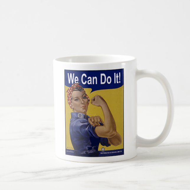 Vi kan göra det! Kvinna historia Kaffemugg (Höger)