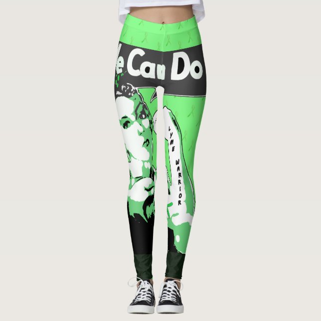 Vi Kan Göra Det Lyme Medvetenhet Leggings (Framsida)