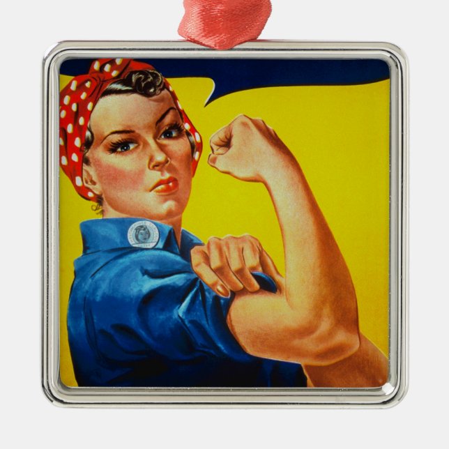 Vi kan göra det på Rsie Riveter Julgransprydnad Metall (Framsidan)