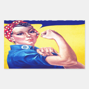 Vi kan göra det på Rsie Riveter Rektangulärt Klistermärke