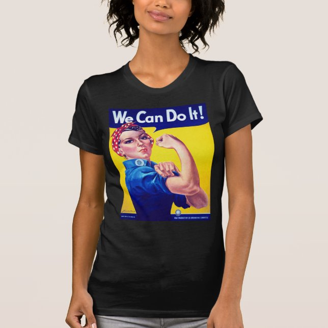 Vi kan göra det på Rsie Riveter Tee Shirt (Framsida)