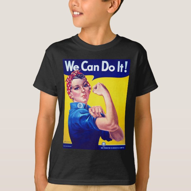 Vi kan göra det på Rsie Riveter Tee Shirt (Framsida)