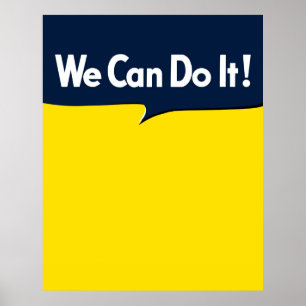 Vi kan göra det Rosie Graphic Bubble Poster