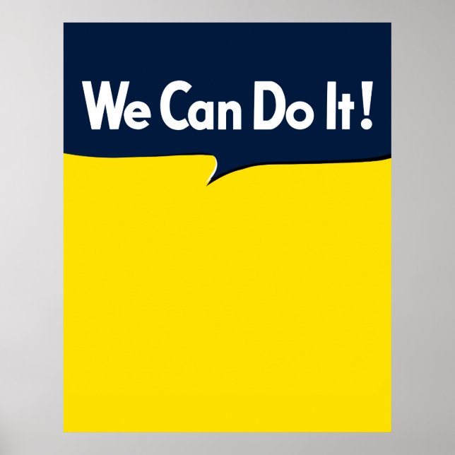 Vi kan göra det Rosie Graphic Bubble Poster (Framsidan)