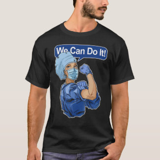 Vi Kan Göra Det Rosie Nitmaskin Sjuksköterska T Shirt