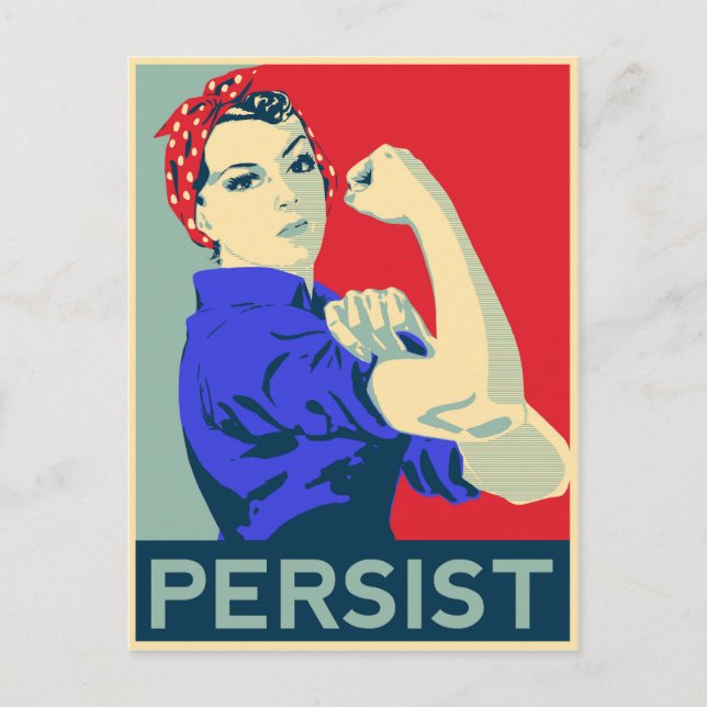 Vi kan göra det: Rosie of the Riveter Persists Vykort (Framsida)