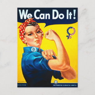 Vi kan göra det! Rosie of the Riveter Postcard Vykort