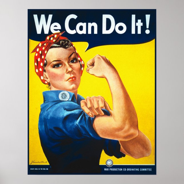 Vi kan göra det! Rosie of the Riveter Poster Print (Framsidan)