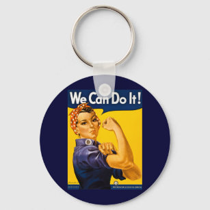 Vi kan göra det! Rosie of the Riveter Vintage WW2 Nyckelring