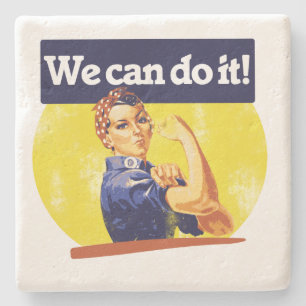 Vi kan göra det Rosie Riveter Stenunderlägg