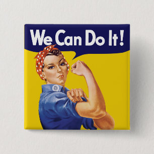 Vi kan göra det! Rosie riveteren Knapp