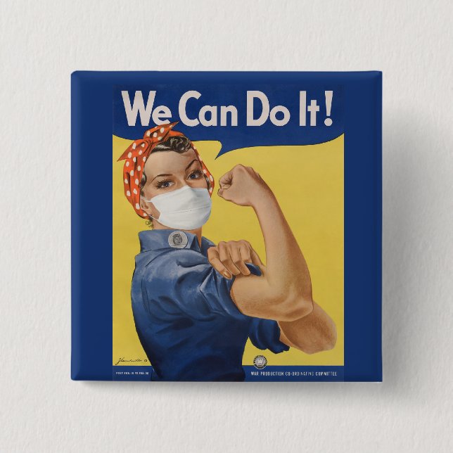 Vi kan göra det! Rosie the Riveter 2022 Button Knapp (Framsida)