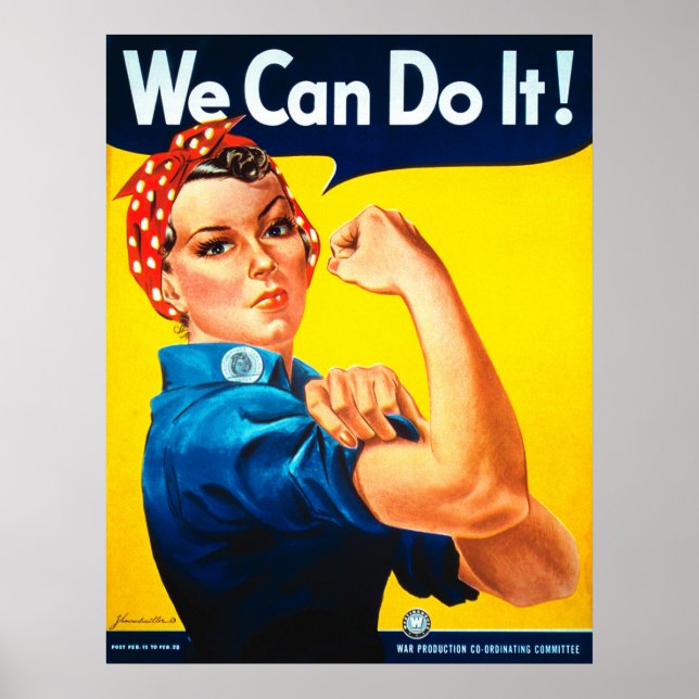 Vi kan göra det! Rosie the Riveter Poster (Framsidan)
