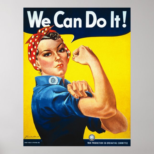 Vi kan göra det! Rosie the Riveter Poster (Framsidan)