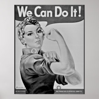 "Vi kan göra det!" Rosie the Riveter WII Poster