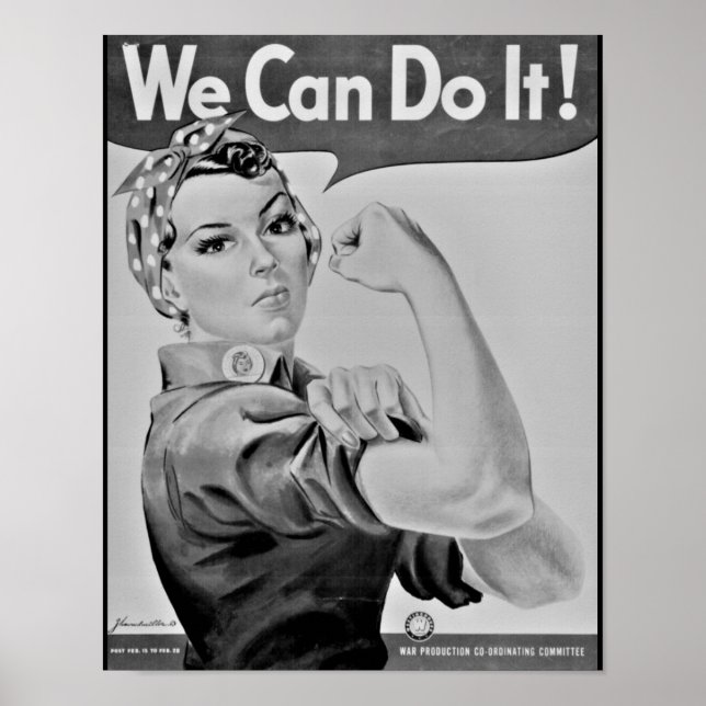 "Vi kan göra det!" Rosie the Riveter WII Poster (Framsidan)
