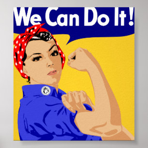 Vi kan göra det! Rosie The Riveter WII Poster