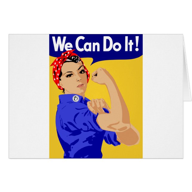 Vi kan göra det! Rosie The Riveter WII Poster Hälsningskort (Framsidan Horizontal)