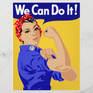 Vi kan göra det! Rosie The Riveter WII Poster Reklamblad
