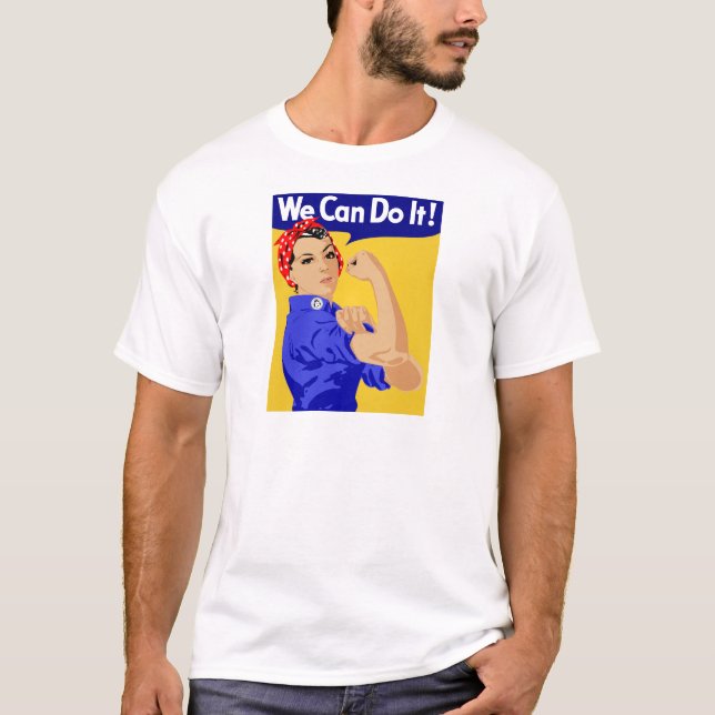 Vi kan göra det! Rosie The Riveter WII Poster Tee Shirt (Framsida)