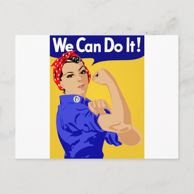 Vi kan göra det! Rosie The Riveter WII Poster Vykort (Framsida)