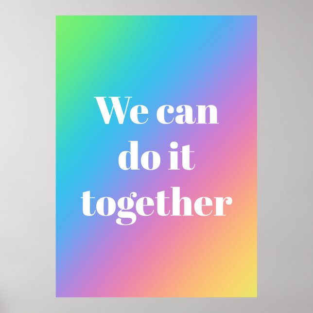 Vi kan göra det tillsammans Poster regnbåge (Framsidan)