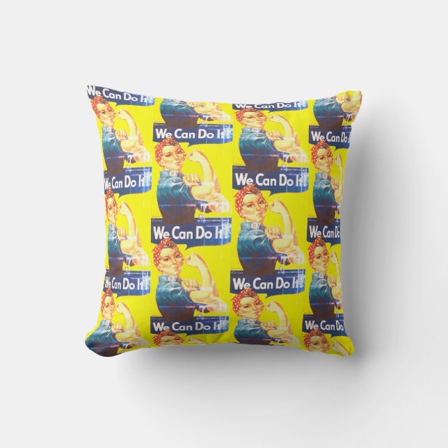 Vi Kan Göra Det Urblekt Mönster Kuddvar Kudde (Framsida)