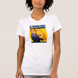 Vi kan göra det! Vintage Rosie riveteren T-shirt