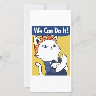 Vi kan göra det! White Cat Rosie Riveter